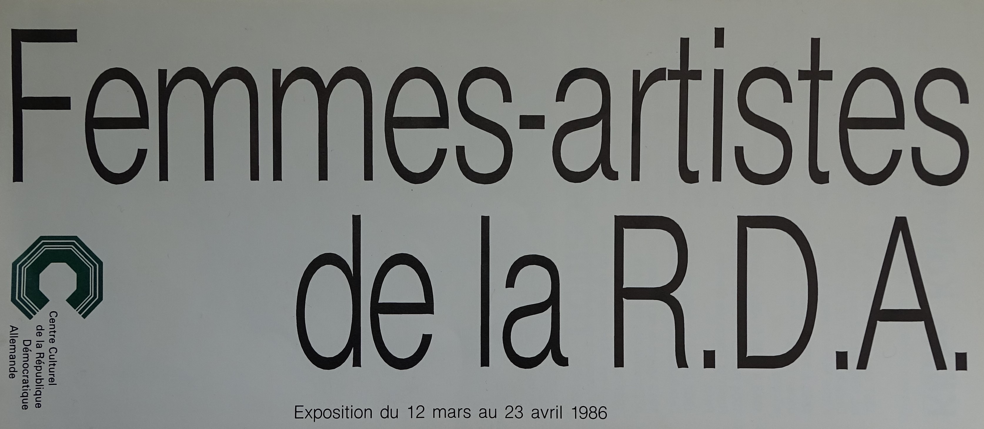 Cover des Ausstellungskatalogs mit dem französischen Titel "Femmes-artistes de la R.D.A."